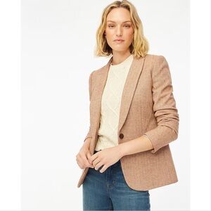 J. Crew Factory Herringbone Wool-Blend Holland Blazer